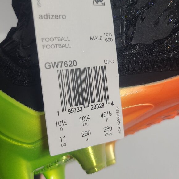 NEW Adidas Adizero Big Mood Emoji Football Cleats GW7620 Size 11 Black #1 main image 4